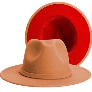 New Felt hat with belt buckle For men and women Two colors